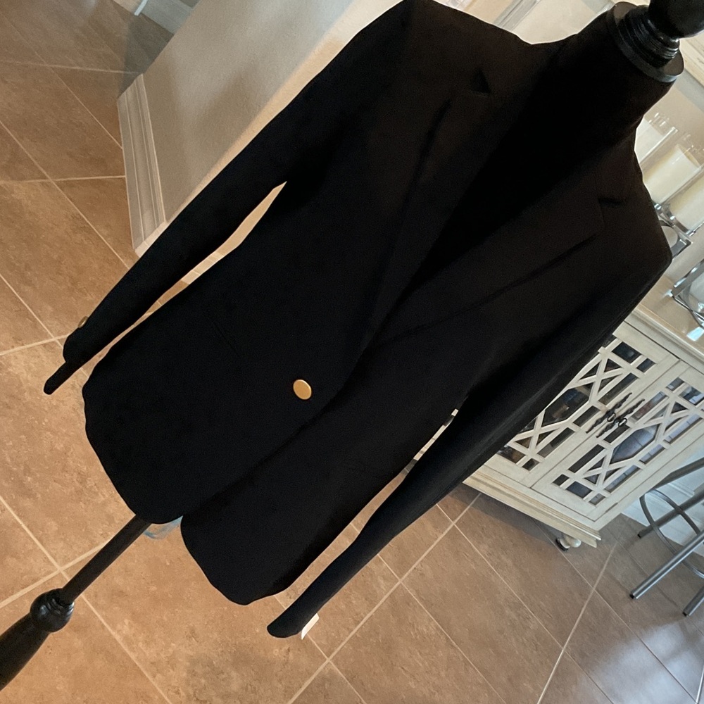 Gerard Darel Alisa blazer, black with gold buttons, size 38, NWT